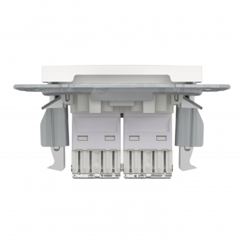 Schneider Asfora - Netzwerkdose - ISDN-​Dose CAT6 2xRJ45